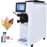 Machine a creme glacee commerciale 10 l / h 900 w 1 saveur, machine a glace italienne tremie en inox ...