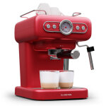 Klarstein machine  expresso porte - filtre avec mousseur  lait mini machine  expresso rtro 12 l avec ...