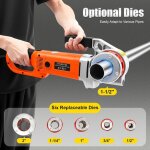 Machine � fileter 21, 9 - 59, 6 mm fili�re �lectrique avec 6 1 / 2, 3 / 4, 1, 1 - 1 / 4, 1 - 1 / 2, 2 , ...