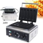 Machine � gaufres �lectrique 220 v 5 emplacements peut �tre utilis� � des fins professionnelles et priv�es ...