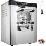 Machine a glace pilee electrique capacite 20 l / h sorbetiere en acier inoxydable 304 turbine a glace ...