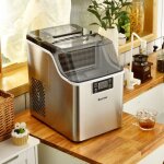 Maisonchic - machine � gla�ons 18kg / 24 h avec emplacement de bonbonne ecran lcd minuterie pelle auto ...