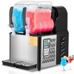Mophorn - machine  granit commerciale, machine  boissons glaces  double rservoir 4lx2, 32 tasses ...