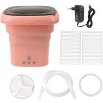 Machine  laver portable, machine  laver pliable, mini seau portable avec couvercle noir, pour camping ...