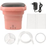 Jeffergarden machine  laver pliable, mini seau portable avec couvercle noir, pour camping - car, voyage, ...