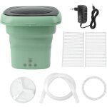 Machine  laver portable, machine  laver pliable, mini seau portable avec couvercle noir, pour camping ...