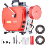 Machine de nettoyage de drain sectionnelle vevor 120ft x 7 / 8 pouces, tariere electrique de serpent ...
