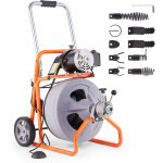 Machine de nettoyage de drain vevor 75ft x 1 / 2 pouce, tariere de drainage a alimentation automatique ...