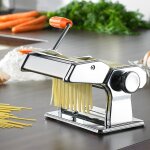 Machine  ptes manuelle pour faire des ptes inox 202114cm spaghettis, tagliatelles, lasagnes