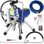 Mophorn - vevor pulverisateur sans air avec tuyau haute pression, pistolet de peinture murale 2200 w, ...