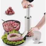 Machine remplir saucisses et boulettes 2 en 1, tube garnissage poussoir manuel, charcuterie maison sans ...
