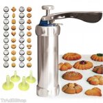 Machine à seringues pour biscuits sucrés faits maison conception de gâteaux de cuisine + formes Machine à seringues pour biscuits sucrés faits maison conception de gâteaux de cuisine + formes