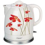 Maestro - feel mr - 066 - red fleurs bouilloire �lectrique 1, 5 l 1200 w rouge, blanc