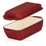 Mahlzeit cocotte en fonte avec couvercle émaillée, 4, 8 litres, dark cherry, cocotte 2en1 avec poêle Mahlzeit cocotte en fonte avec couvercle émaillée, 4, 8 litres, dark cherry, cocotte 2en1 avec poêle