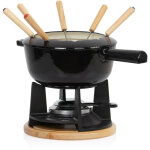 Service à fondue à 13 pièces en fonte pour 6 personnes, 2 l, émaillé, avec brûleur et fourchettes - mahlzeit ... Service à fondue à 13 pièces en fonte pour 6 personnes, 2 l, émaillé, avec brûleur et fourchettes - mahlzeit ...