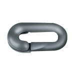 Maillon temporaire plastique noir 6 mm pour chanes de signalisation (par 10)