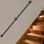 Main courante 153cm / 5ft tuyaux de main courante tuyau de fer galvanis fix au mur