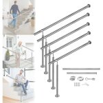 Main courante en acier inoxydable rampe d'entre rampe d'escalier support mural escaliers muraux pour ...