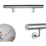 Main courante en acier inoxydable rampe d'escalier support mural dispositif de fixation escaliers acier ...