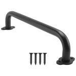 Main courante de mur tuyau industriel en m�tal 10 pouces - poign�e traction porte grange tuyau, marches ...