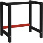 Maison chic - cadre de banc de travail pied de banc pied de meuble mtal 80x57x79 cm noir et rouge 83202 ...