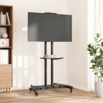 Maison chic - meuble tv - banc tv - meuble tl sur roulettes pour cran 32 - 70 pouces max vesa 389620 ...
