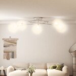 Maison chic - plafonnier moderne lustre luminaire avec abat - jour en maille métallique pour 5 led g9 ... Maison chic - plafonnier moderne lustre luminaire avec abat - jour en maille métallique pour 5 led g9 ...