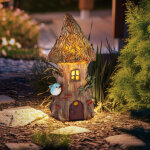 Maison de f�e pour le jardin, d�coration solaire pour jardin ext�rieur, lampes solaires pour d�coration ...