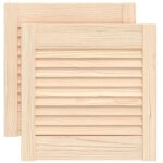 Maison exclusive - portes d'armoire � persiennes 2 pcs 39, 5x39, 4 cm pin massif