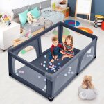Maisonchic - parc b�b� portable 120x190x68cm 50 boules color�es barri�re s�curit� antid�rapantes 3 ans ...