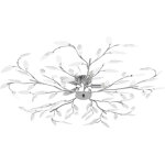 Maisonchic - plafonnier  bras, lustre luminaire feuille en cristal acrylique 5 ampoules e14 - asaf31112 ...