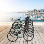 Rtelier pour 6 vlo en acier revtu fixation au sol ou au mur pour extrieur et intrieur 180 x 32, ...