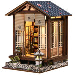 Maisonnette japonaise diy, puzzle 3d cr�atif � assembler, mod�le d'�tag�re en bois pour d�coration