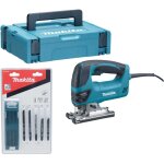 Makita 4350 fctj scie sauteuse  mouvement alternatif 720 watts 135 mm + 10 pcs. jeu de lames + makpac ...