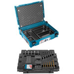Makita ? coffret d'accessoires 56 pi�ces ? 6 forets � m�taux hss - tin �3 � 8mm ? 5 m�ches � bois �3 ...