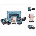 Makita dbo 180 rf1j ponceuse excentrique sans fil 18 v 125 mm + 1x batterie 3, 0 ah + chargeur + toolbrothers ...
