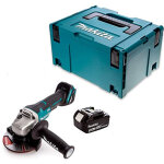 Makita dga508t1j meuleuse d'angle 125mm bl adt aft lxt 18v + 1 batterie 18v 5ah li - ion bl1850b + coffret ...