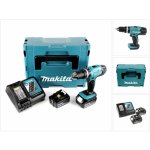 Makita dhp 453 rtj perceuse - visseuse � percussion sans fil 18v 42nm + 2x batteries 5, 0ah + chargeur ...