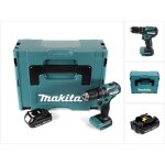 Makita dhp 483 y1j perceuse - visseuse � percussion sans fil 18v 40nm + makpac + 1x batterie 1, 5 ah ...