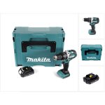 Makita dhp 484 y1j perceuse � percussion sans fil 18v brushless li - ion + makpac avec + 1x batterie ...