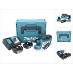 Dkp 180 rfj rabot sans fil 18 v 82 mm + 2x batterie 3, 0 ah + chargeur + makpac - makita