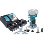 Makita drt 52 rf fraiseuse de bords sans fil 18 v 6 mm brushless + 2x batterie 3, 0 ah + chargeur
