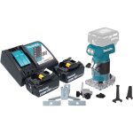 Makita - drt 52 rg fraiseuse de bords sans fil 18 v 6 mm brushless + 2x batterie 6, 0 ah + chargeur
