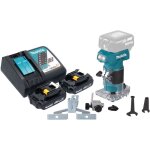 Makita drt 52 ry fraiseuse de chant sans fil 18 v 6 mm brushless + 2x batterie 1, 5 ah + chargeur