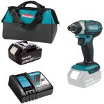 Dtd152rt1j visseuse  chocs 18v lxt 1 x 5. 0ah chargeur en sac de transport - makita