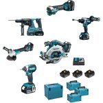 Makita - dlx6126jx1 kit de 6 outils sans fil 18v