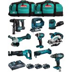 Makita kit mk901 (ddf482 dhr171 dga504 dtd152 djv182 dss610 djr186 dbo180 dtm51 3x5, 0 ah dc18rd 2xlxt600) ...