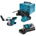 Makita - marteau combiné sans fil dhr183rtwj, 18v sds - plus 2x 5, 0 ah + chargeur avec aspiration dx16 ... Makita - marteau combiné sans fil dhr183rtwj, 18v sds - plus 2x 5, 0 ah + chargeur avec aspiration dx16 ...