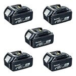 Makita - pack de 5 batteries 18v li - ion lxt 3. 0 ah avec indicateur de charge bl1830b