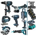Makita - pack power pro 8 outils 18v: ddf458 + dga504 + dtd152 + djv180 + dss610 + djr186 + dmr108 + ...